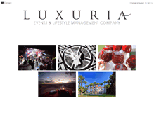 Tablet Screenshot of luxuriaservices.com